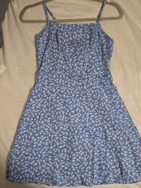 SHEIN Blue Floral Mini Slip Dress